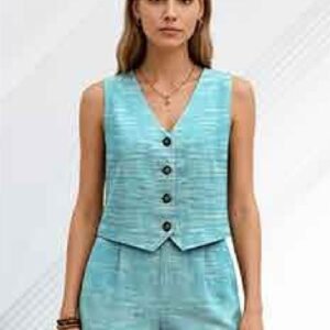 Sky Blue Linen Co-Ord Set